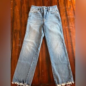 Good American Good Curve high waist straight leg jeans
